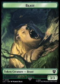 Beast Token (G 3/3) // Treefolk Token (G */*) - Commander: The Lord of the Rings: Tales of Middle-earth: Extras (Token) [T 10/13]
