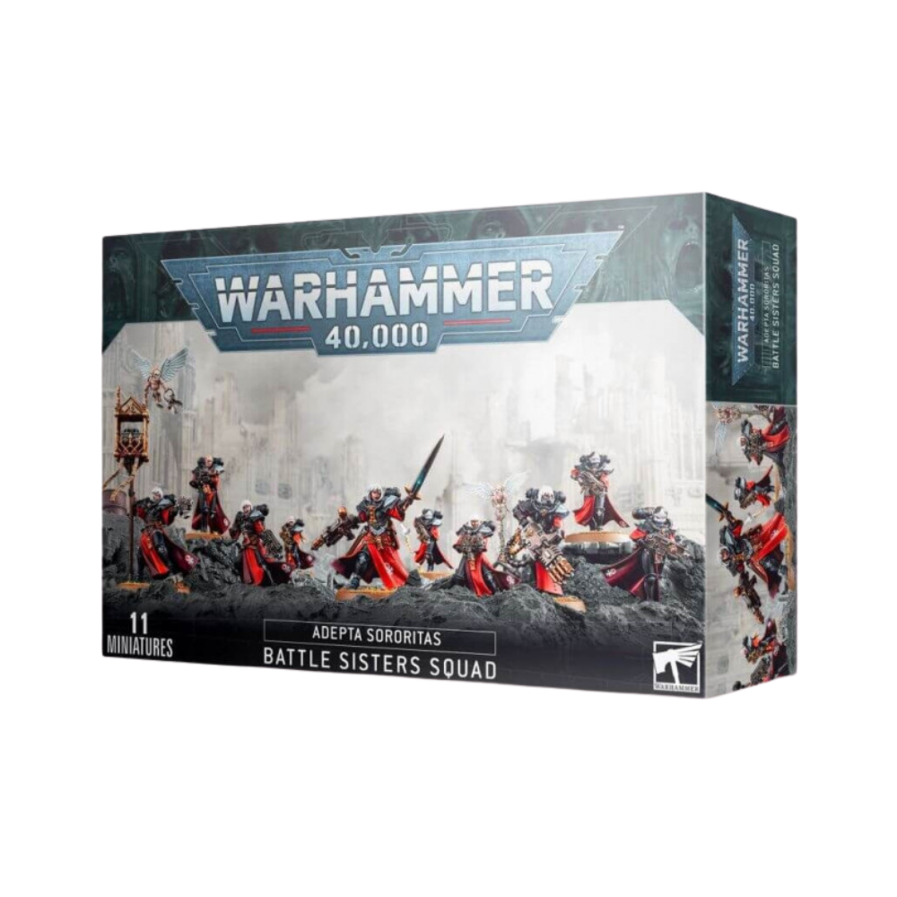 Warhammer 40k Adepta Sororitas Battle Sisters Squad Miniaturen Set, 11 Modelle mit Boltern und Rüstungen auf Bases