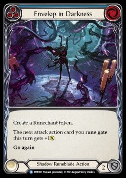 Envelop in Darkness (Blue) (Rainbow Foil) - Dusk till Dawn (Rare) [151]