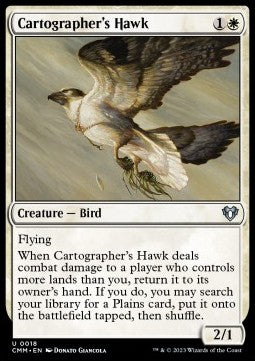 Cartographer's Hawk - Commander Masters (Uncommon) [18]