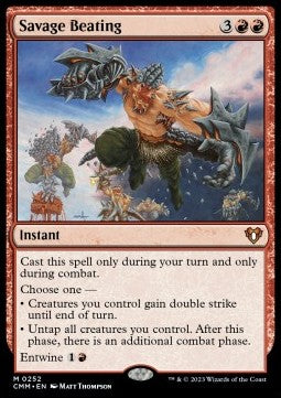 Savage Beating - Commander Masters (Mythic) [CMM-252]