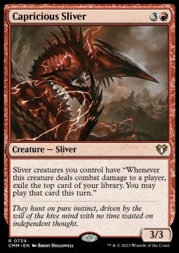 Capricious Sliver - Commander Masters: Extras (Rare) [XCMM-734]