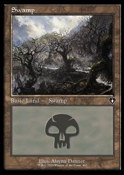 Swamp (V.1) - Commander Masters: Extras (Land) [443]