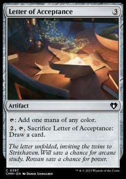 Letter of Acceptance - Commander Masters (Common) [397]