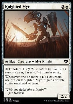 Knighted Myr - Commander Masters (Common) [36]