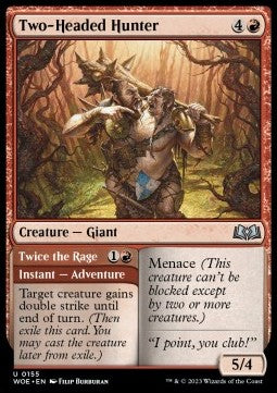 Two-Headed Hunter // Twice the Rage - Wilds of Eldraine (Uncommon) [155]