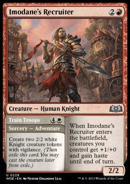 Imodane's Recruiter // Train Troops - Wilds of Eldraine (Uncommon) [229]