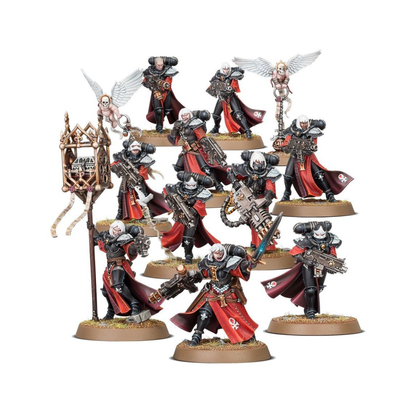 Warhammer 40k Adepta Sororitas Battle Sisters Squad Miniaturen Set, 11 Modelle mit Boltern und Rüstungen auf Bases