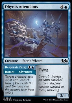 Obyra's Attendants // Desperate Parry - Wilds of Eldraine (Common) [63]