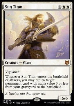 Sun Titan - Commander: Wilds of Eldraine (Mythic) [77]