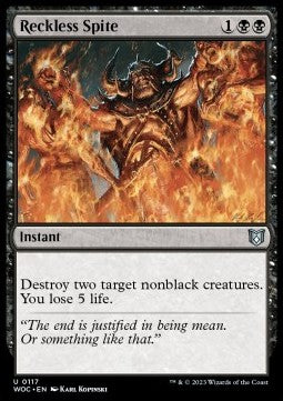 Reckless Spite - Commander: Wilds of Eldraine (Uncommon) [117]