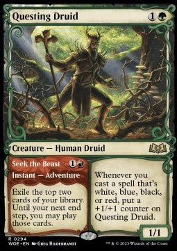 Questing Druid // Seek the Beast - Wilds of Eldraine: Extras (Rare) [XWOE-294]