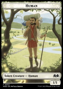 Human Token (White 1/1) - Wilds of Eldraine: Extras (Token) [2]