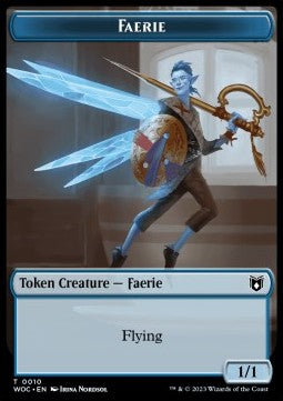 Faerie Token (U 1/1) // Human Token (W 1/1) - Commander: Wilds of Eldraine: Extras (Token) [T 10/2]