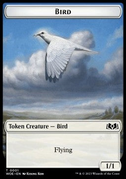 Bird Token (W 1/1) // Food Token (V.4) - Wilds of Eldraine: Extras (Token) [T 1/13]