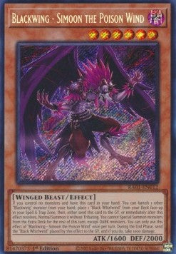 Blackwing - Simoon the Poison Wind (V.3 - Secret Rare) - 25th Anniversary Rarity Collection (Secret Rare) [012]