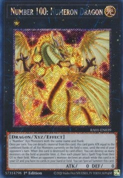 Number 100: Numeron Dragon (V.4 - Platinum Secret Rare) - 25th Anniversary Rarity Collection (Platinum Secret Rare) [039]