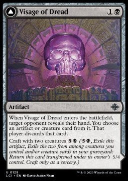 Visage of Dread // Dread Osseosaur - The Lost Caverns of Ixalan (Uncommon) [129]