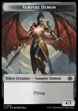 Vampire Demon Token (White and Black 4/3) - The Lost Caverns of Ixalan: Tokens (Token) [T15]