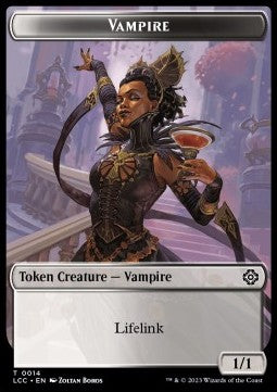 Vampire Token (WB 1/1 Lifelink) // Vampire Demon Token (WB 4/3) - The Lost Caverns of Ixalan: Tokens (Token) [CT 14/15]