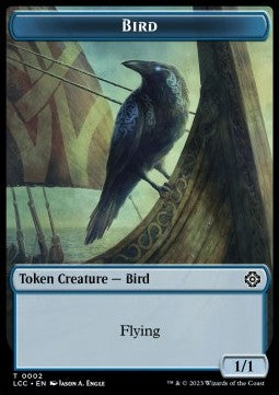 Bird Token (U 1/1) // Merfolk Token (U 1/1) - The Lost Caverns of Ixalan: Tokens (Token) [CT 2/3]