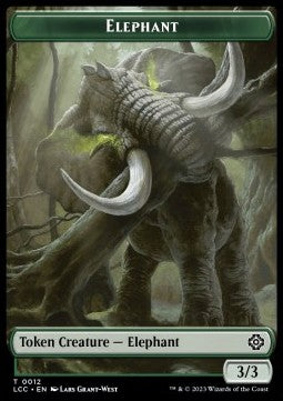 Elephant Token (G 3/3) // Dinosaur Token (G 3/3 Trample) - The Lost Caverns of Ixalan: Tokens (Token) [CT 12/10]
