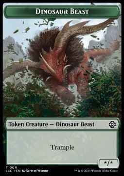 Dinosaur Beast Token (G */*) // Dinosaur Token (G 3/3 Trample) - The Lost Caverns of Ixalan: Tokens (Token) [CT 11/10]