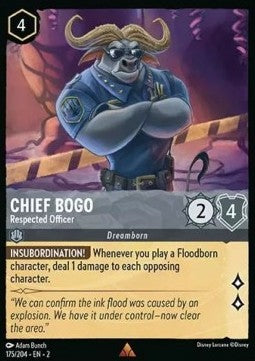 Chief Bogo - Respected Officer - Rise of the Floodborn (Rare) [175]