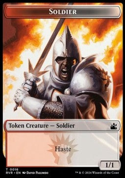 Soldier Token (Red and White 1/1) - Ravnica Remastered: Tokens (Token) [T16]