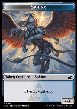 Sphinx Token (White and Blue 4/4) - Ravnica Remastered: Tokens (Token) [T17]
