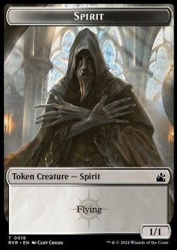 Spirit Token (White and Black 1/1) - Ravnica Remastered: Tokens (Token) [T18]