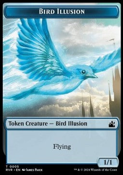 Bird Illusion Token (U 1/1) // Saproling Token (G 1/1) - Ravnica Remastered: Tokens (Token) [T 5/12]