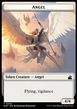 Angel Token (W 4/4 Vigilance) // Spirit Token (WB 1/1) - Ravnica Remastered: Tokens (Token) [TRVR-T 3/18]