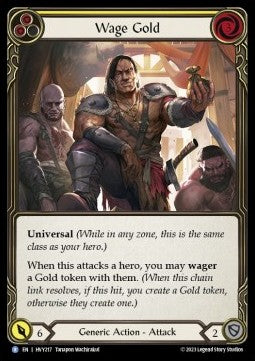 Wage Gold (Yellow) (Rainbow Foil) - Heavy Hitters (Rare) [HVY-217]