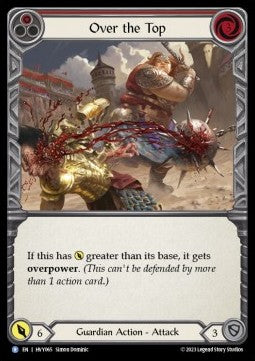 Over the Top (Red) (Rainbow Foil) - Heavy Hitters (Rare) [065]