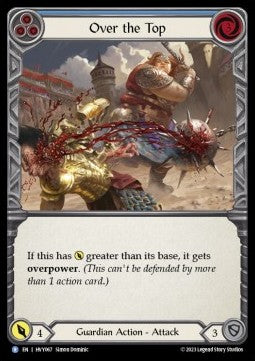 Over the Top (Blue) (Rainbow Foil) - Heavy Hitters (Rare) [067]