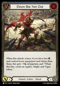 Down But Not Out (Blue) (Rainbow Foil) - Heavy Hitters (Rare) [215]