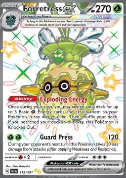 Forretress ex - Paldean Fates (Shiny Ultra Rare) [212]