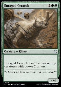 Enraged Ceratok - Ravnica: Cluedo Edition (Uncommon) [162]