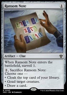 Ransom Note (V.1) - Commander: Murders at Karlov Manor (Rare) [45]