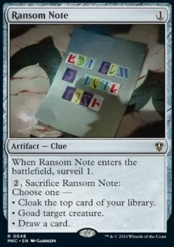 Ransom Note (V.4) - Commander: Murders at Karlov Manor (Rare) [48]