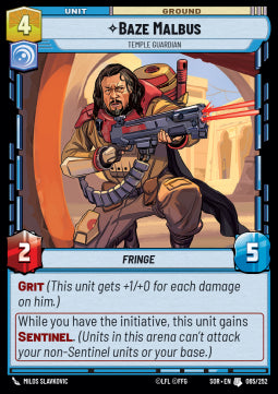 Baze Malbus, Temple Guardian - Spark of Rebellion (Uncommon) [065]