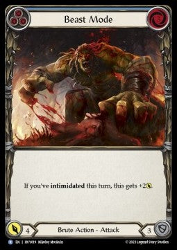 Beast Mode (Blue) (Rainbow Foil) - Heavy Hitters (Rare) [019]