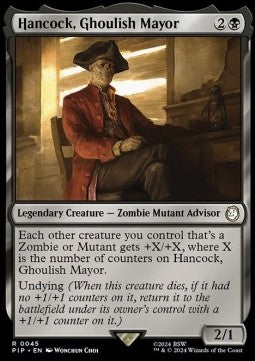 Hancock, Ghoulish Mayor - Universes Beyond: Fallout (Rare) [45]