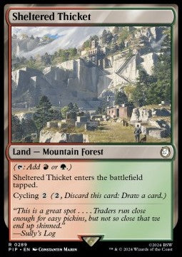 Sheltered Thicket - Universes Beyond: Fallout (Rare) [289]