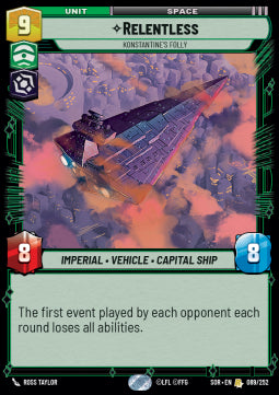 Relentless, Konstantine's Folly (V.1) - Spark of Rebellion (Rare) [089]