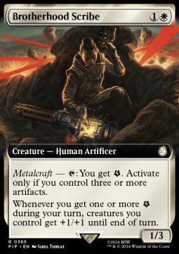 Brotherhood Scribe (V.1) - Universes Beyond: Fallout: Extras (Rare) [XPIP-365]