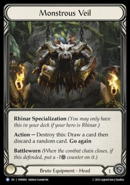 Monstrous Veil (Regular) - Heavy Hitters - Rhinar Blitz Deck (Rare) [004]