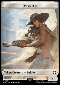 Soldier Token (W 1/1) // Junk Token - Universes Beyond: Fallout: Tokens (Token) [T 4/15]