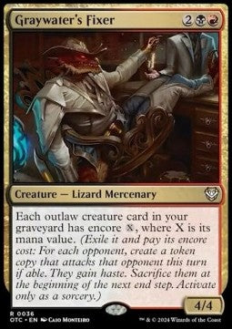 Graywater's Fixer - Commander: Outlaws of Thunder Junction (Rare) [36]